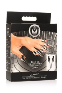 XR Brands Gekrault, Edelstahl Empfindung Ringe (5 Piece), Bild 2
