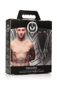 XR Brands Daggers Spiked Kette Verstellbar Nippel-Klemmen, Bild 4