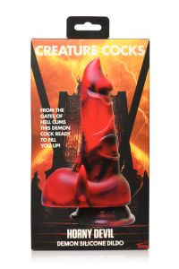 XR Brands Horny Devil, Czerwony Demon Silikon Dildo, zdjęcie 3