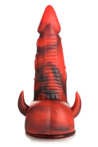 XR Brands Horny Devil, Czerwony Demon Silikon Dildo, zdjęcie 4