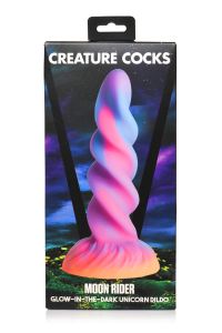 XR Brands Moon Rider, Glow Unicorn Dildo, picture 3