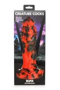 XR Brands Grim Reaper, Większy Czerwony Teksturowany Dildo, zdjęcie 3