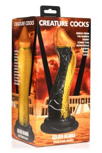 XR Brands Golden Snake, Curved Cobra Dildo, picture 2