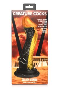 XR Brands Golden Snake, Curved Cobra Dildo, picture 3