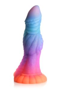 XR Brands Galactic Cock Dildo Alienígena Brilhante Texturizado