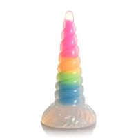 XR Brands UniGlow Spiralny Rainbow Dildo