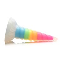 XR Brands UniGlow Spiralny Rainbow Dildo, zdjęcie 4
