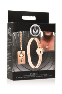 XR Brands Pulseira Fechada Chave Ouro Rosa, imagem 2