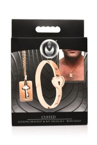 XR Brands Pulseira Fechada Chave Ouro Rosa, imagem 3