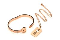 XR Brands Pulseira Fechada Chave Ouro Rosa, imagem 5