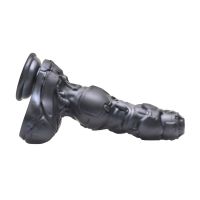XR Brands Cyborg Cock, Thrusting and Vibrating Metallic Dildo, picture 4