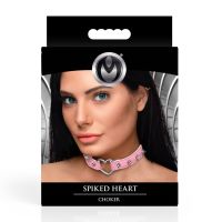 XR Brands Choker de Coração Espinhado Pele Vegana, imagem 9
