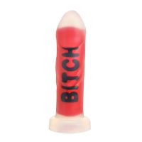XR Brands BITCH, Drażliwy Czerwony Dildo Komunikat