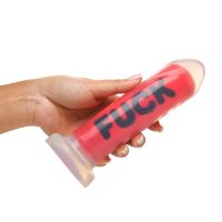 XR Brands FUCK, rohkea punainen viestidildo, kuva 4