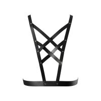 Bijoux Indiscrets Cross Cleavage Harness Vegan Leather, picture 4