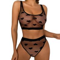Ensemble Deux pièces Soutien-gorge De Namour Cœur Dentelle String, photo 4