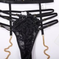 De Namour Conjunto Renda Strappy com Detalhes Correntes, imagem 6