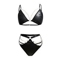 De Namour Faux Leather Micro Two-Piece Set with Chain, zdjęcie 5