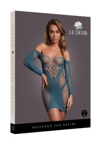 Le Désir Vestido Mini Rede Mangas Compridas com Recortes, imagem 2