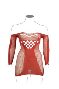 Le Désir Vestido Mini Rede Mangas Compridas com Recortes, imagem 12