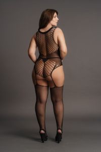 Le Désir Bodystocking sospensori rete contrasto, immagine 5
