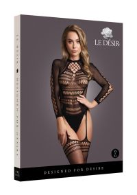 Le Désir Långärmad Polokrage Bodystocking med Formning, bild 2