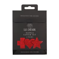 Le Désir Ensemble Couvre-Tétons Formes Croix Étoile Cœur, photo 2