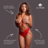 Le Désir Stupid Cupid Heart Harness Red, billede 4