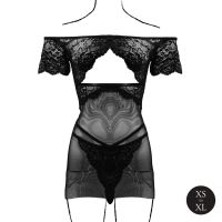 Le Désir Olympia Off-Shoulder Spetsbabydoll, bild 6