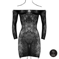 Le Désir Abito Mini Pizzo Matilda Spalla Scoperta Nero, immagine 6