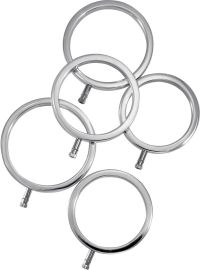 ElectraStim Aluminium Cock Ring Set, 5 Sizes