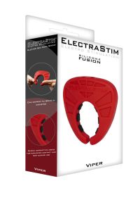 Tarcza penisa Viper ElectraStim czerwona i czarna, zdjęcie 2