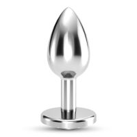 Bijou Clear Anal Jewel Plug, Small, Steel, picture 3