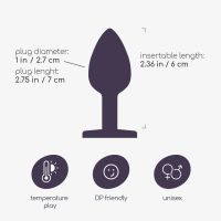 Bijou Clear Anal Jewel Plug, Small, Steel, picture 5