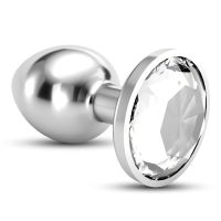 Crushious Bijou Clear Anal Jewel Plug, Large, Teräksinen, kuva 4