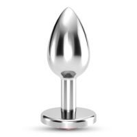 Bijou Red Anal Jewel Plug, keskikoko teräs, kuva 3