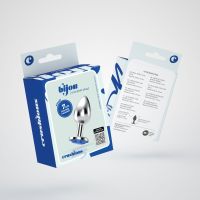 Bijou Blue Anal Jewel Plug Small teräksinen, kuva 2