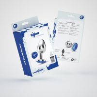 Plug Anal Joia Bijou Azul Grande Aço Crushious, imagem 2