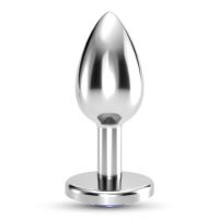 Plug Anal Joia Bijou Azul Grande Aço Crushious, imagem 3