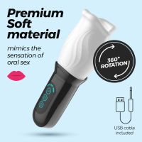 Crushious Fellatrix Rotating Mouth Stroker White, Bild 5
