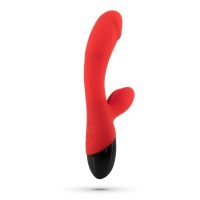 Crushious Dare Dong Coelho Vermelho Vibrador Recarregável, imagem 3