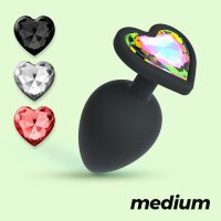 Crushious Cuore analplug med ombyttelige juvelkapper, medium