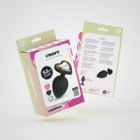 Crushious Cuore Großer Schwarz-Analplug, mit Schmuckstein, Bild 2