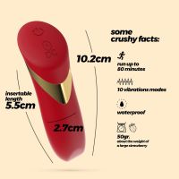 Crushious Blinders Vibratore Ricaricabile Rosso, immagine 5