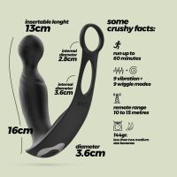 Crushious Flamma Vibrating P-Spot Massager with Cock Ring, picture 5