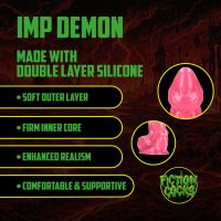 Fiction Cocks Imp Dämonen-Dildo aus rotem Silikon, Bild 3
