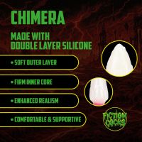 Fiction Cocks Chimera Egg Plug Branco-Vermelho Silicone, imagem 3