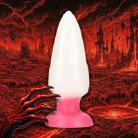 Fiction Cocks Chimera Egg Plug Branco-Vermelho Silicone, imagem 4