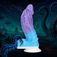 Fiction Cocks Galactic Hydra Dildo, Purpurowy-Niebieski Kosmiczny, zdjęcie 4