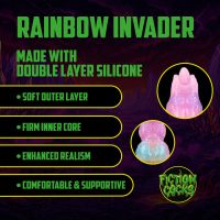 Fiction Cocks Rainbow Invader fantasiadildo, kuva 3